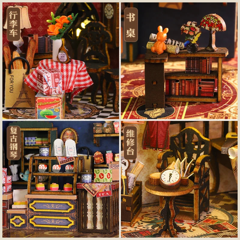 DIY Book Nook - Fantasy City Alley, 3D Puzzle Bookend for Bookshelf, Christmas & Black Friday Creative Gift Idea