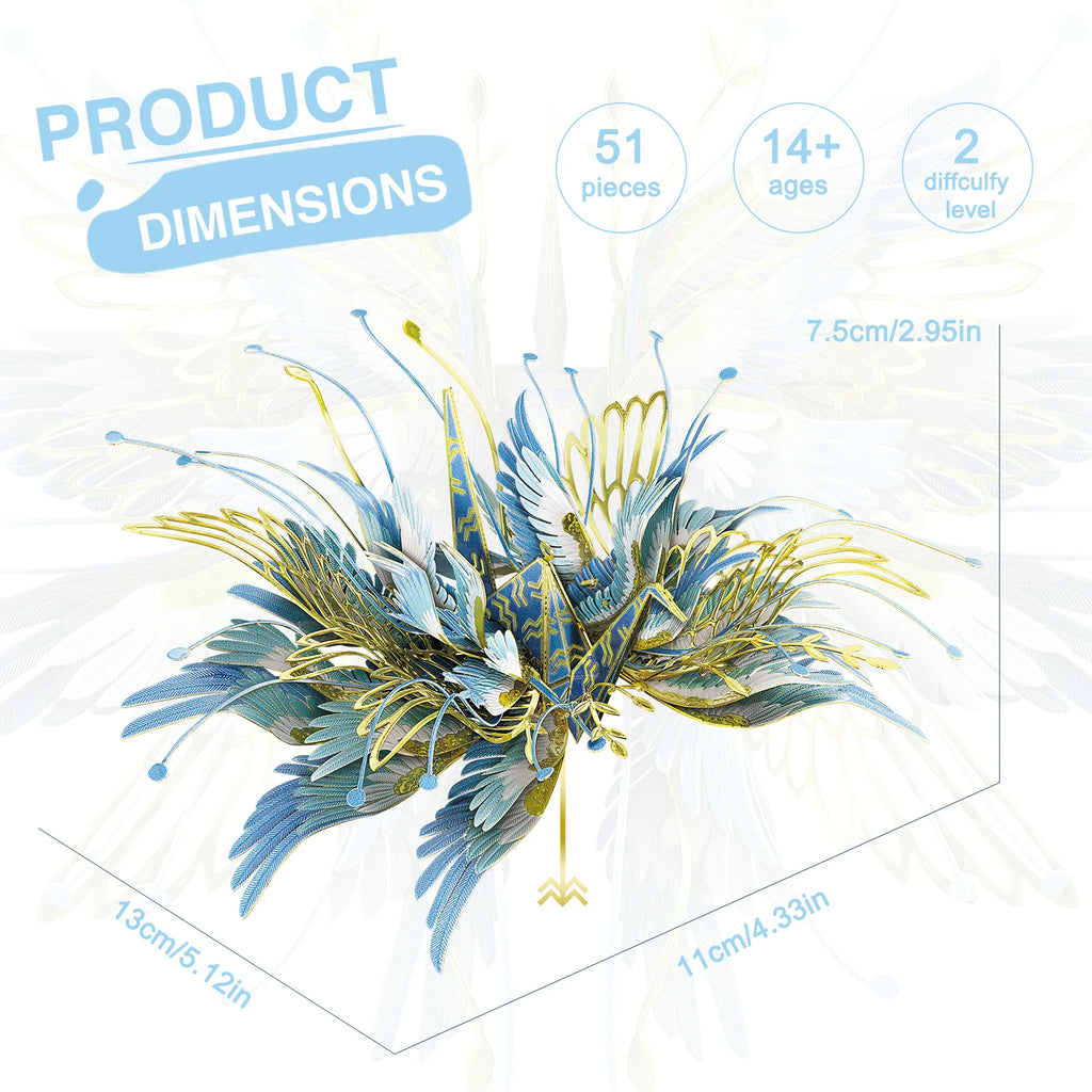 Piececool 3D Metal Puzzle-Aquarius One Thousand Origami Carnes for Aquarius Model Kits DIY Jigsaw Toy For Adults