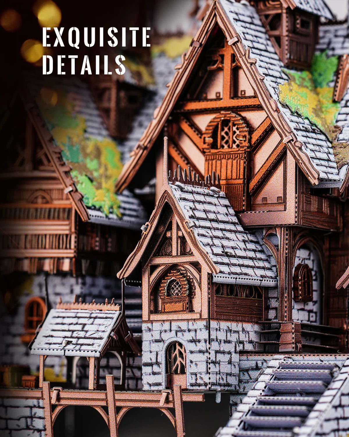 Piececool 3D Puzzles for Adult Elves' Castle Assembly Metal Model Kits DIY Crafts Brain Teaser Gifts for Birthday