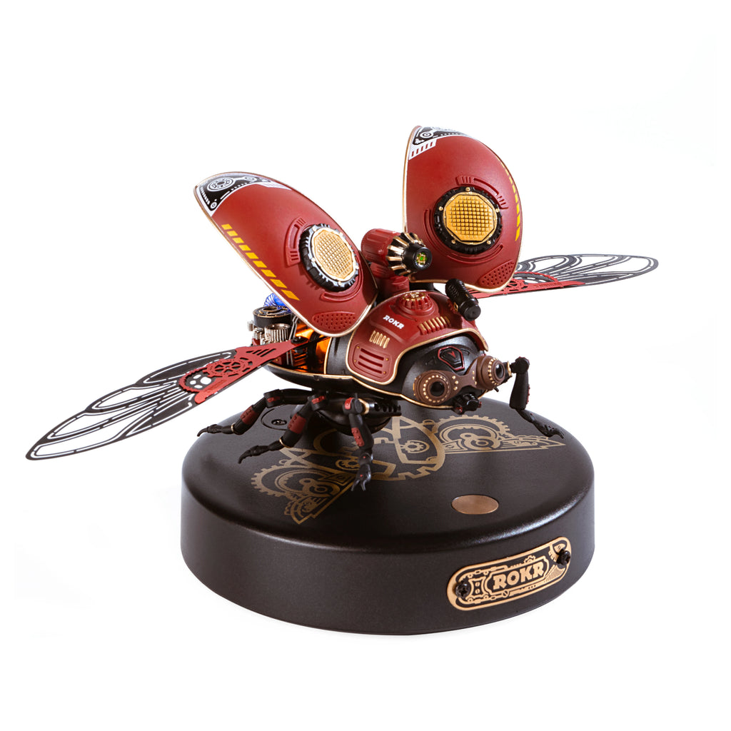 Robotime Rokr MI Series 4 kinds of Plastic Puzzles  Emperor Scorpion Beetles Golden Coin Turtle 3D Assembly Building Block Sets