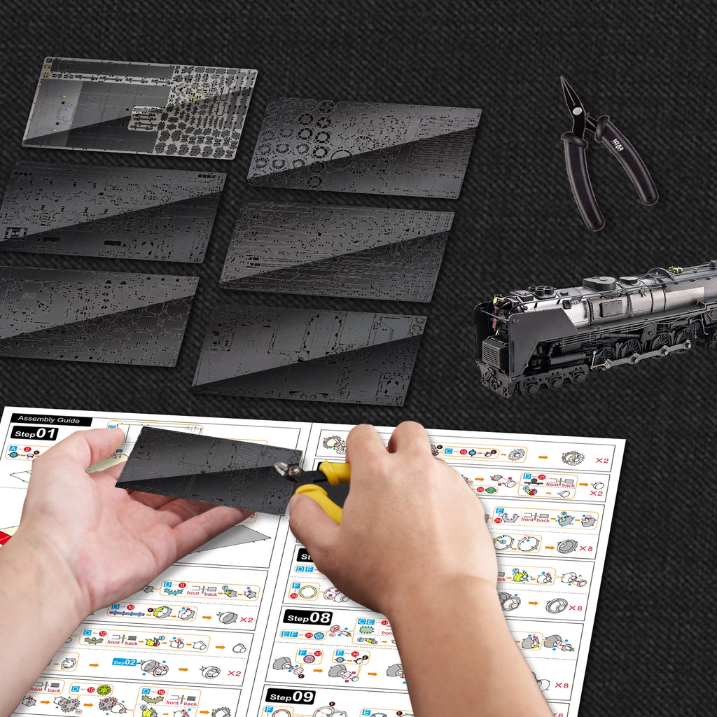 Piececool 3D Metal Puzzles Class S-2 Locomotive DIY Kit Jigsaw Assembly Model Kits for Home Collection
