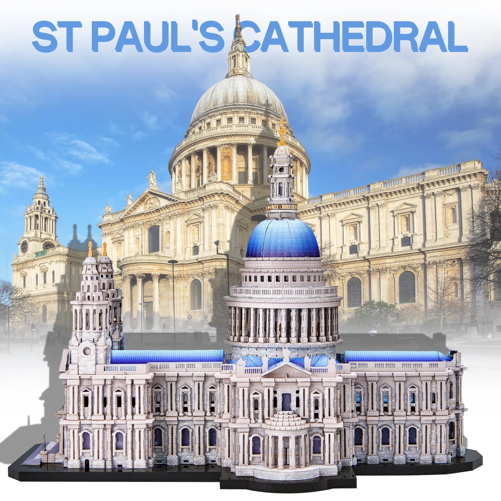 Piececool 3D Metal Model Kits St. Paul's Cathedral Metal 3D Puzzles Jigsaw DIY Kit Crafts for Home Decoration Best Gifts