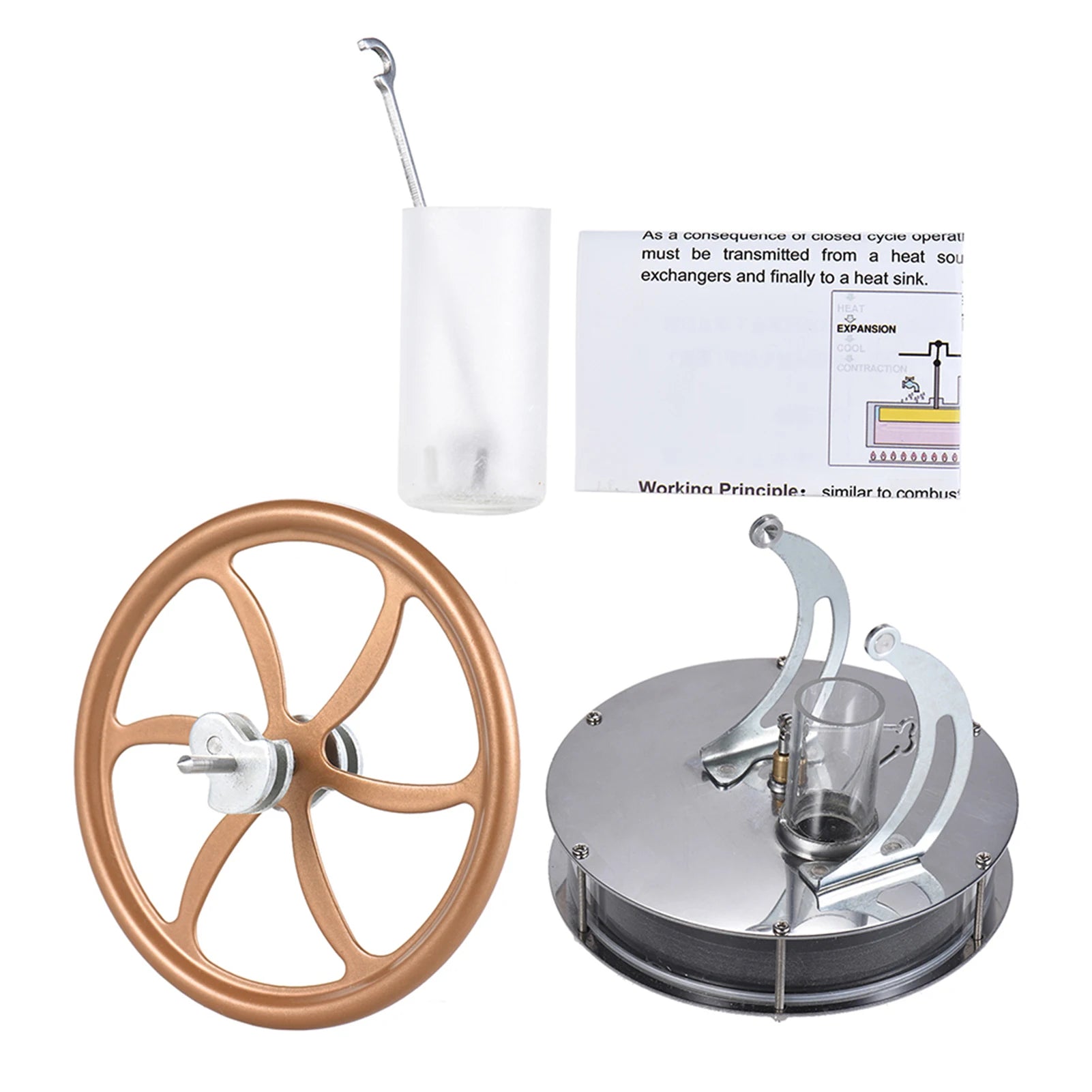 Kids Teachers Low Temperature Stirling Engine Motor Model Heat Steam Learning Education Tool DIY Kit Toy Children's Gift