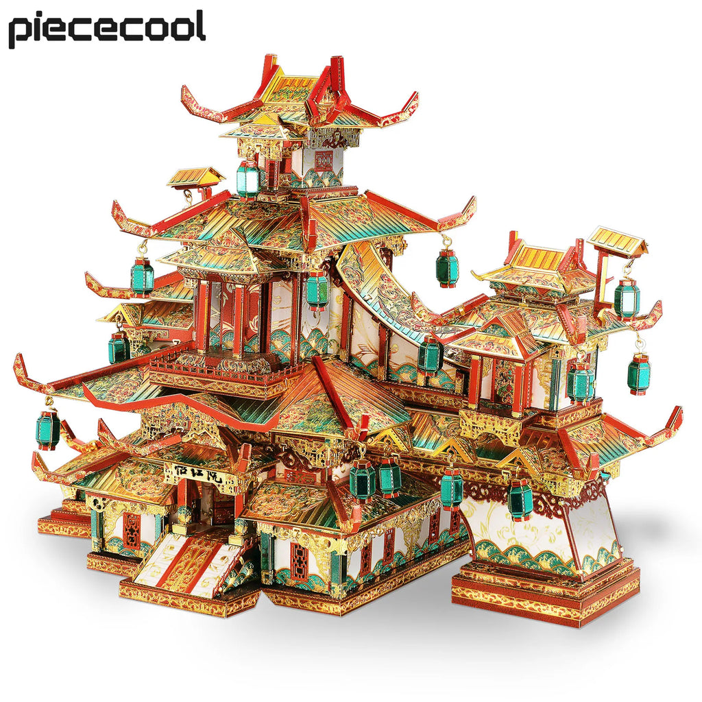 Piececool 3D Metal Puzzle Red Garden Model Kits DIY Building Kit for Adult Jigsaw Toy Best Birthday Gift for Teens