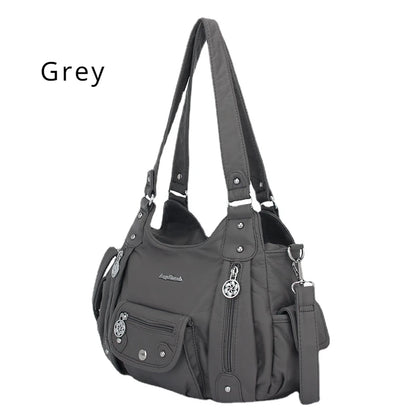 Women luxury handbags women bags designer Vintage Soft Leather Bags Fashion Satchel Motorcycle Bag Tote Bags  messenger bag