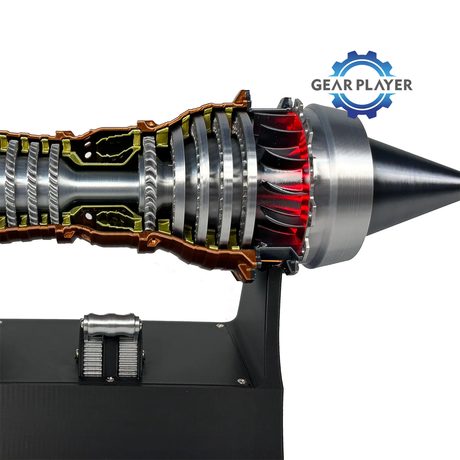 Turbojet Engine Model Kit Adjustable Speed Tail Flame Simulation for DIY Assembly and Science Projects