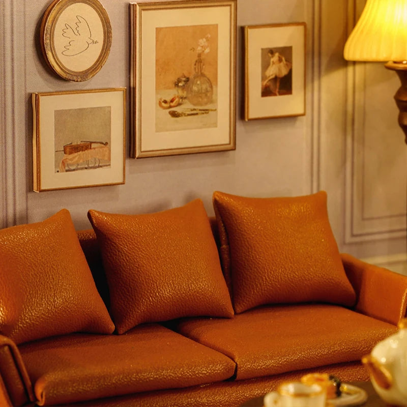 Cutebee DIY Dollhouse Miniature Kit with Furniture and Light Coffee Shop Wooden Room Building Model Toy for Adult Birthday Gifts