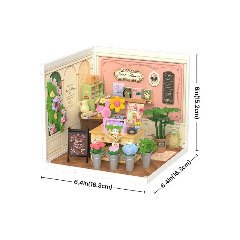 Robotime DIY Miniature House Kit Dollhouse Model Building Craft Kit Birthday Creative Gifts for Adults Kids  Flavorful Ice Cream