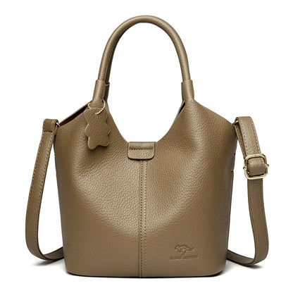 Soft Leather Handbags for Women Vintage Shoulder Bag Luxury Designer Ladies Large Capacity Bags Sac A Main