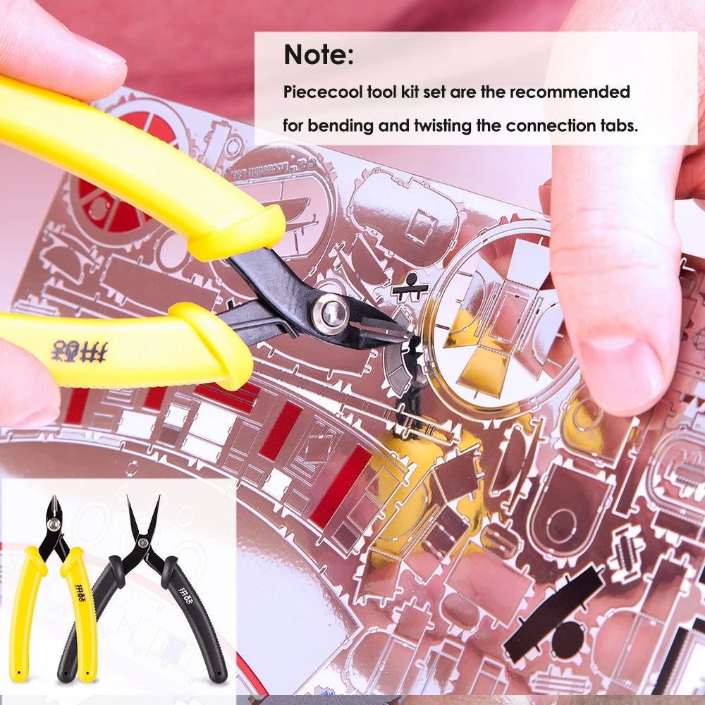 Piececool Tools for 3D Metal Models 2pcs/set Assembling Tools Clipper and Needle Nose Pliers