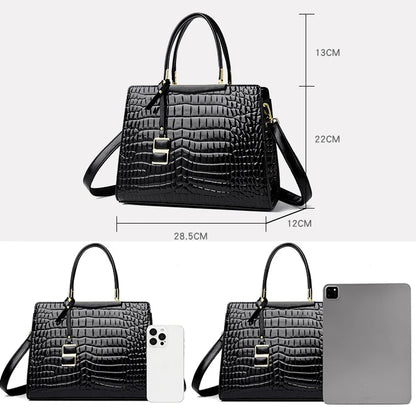 Commuting Sac Alligator Patent Leather Shoulder Crossbody Hand Bags for Women 2025 Brand Luxury Handbags Women Bags Designer
