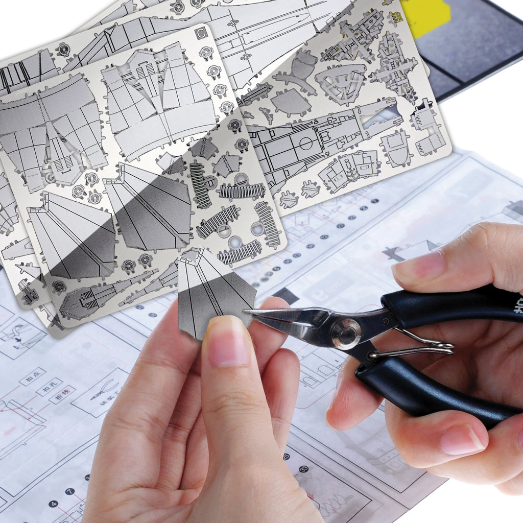 Piececool 3d Metal Puzzles B-1 Lancer Bomber Assembly Model Kits DIY Aircraft Model Set Jigsaw for Adult Gifts