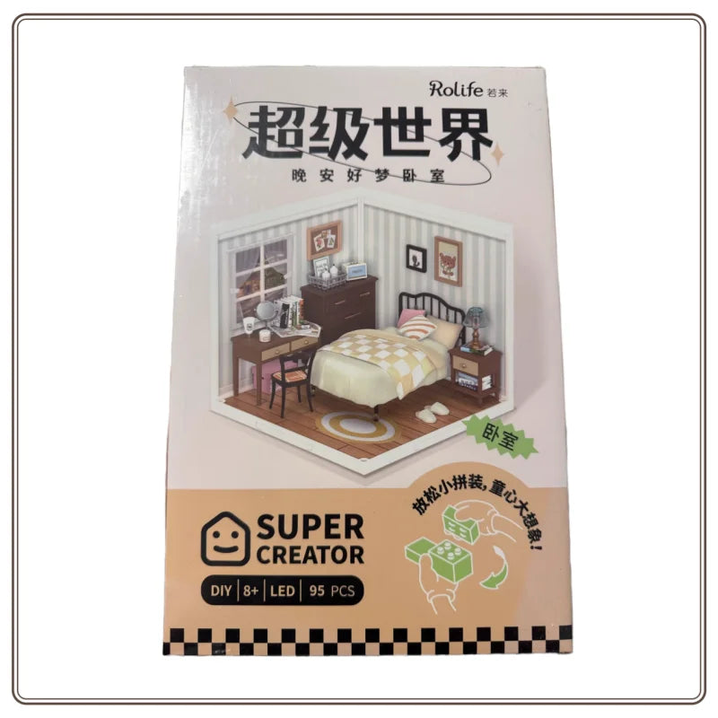 In Stock Robotime Rolife Building Block Kits 3D Puzzle Toy Super Store Sweet Dream Bedroom Plastic DIY Miniature House Kit