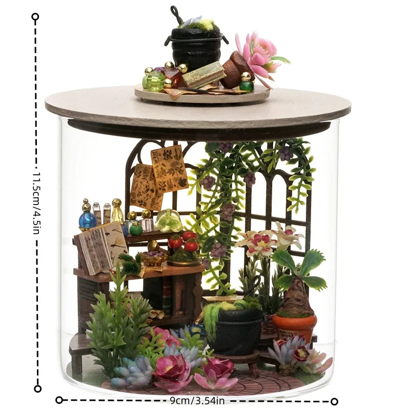 1pc,Diy Wooden Doll House,Assembly Model Kit,3d Puzzle, Birthday Christmas Gifts for teenagers and adults,Home Decor Micro Model