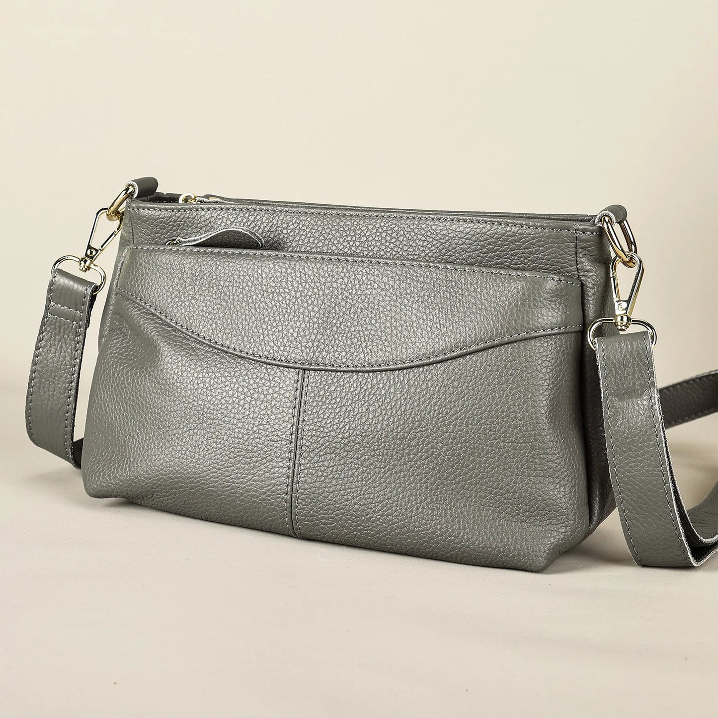 Genuine Leather Women's Bag Luxury High Quality Women Crossbody Bag Trendy Designer Cowhide Female Shoulder Bags 7651