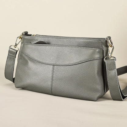 Genuine Leather Women's Bag Luxury High Quality Women Crossbody Bag Trendy Designer Cowhide Female Shoulder Bags 7651