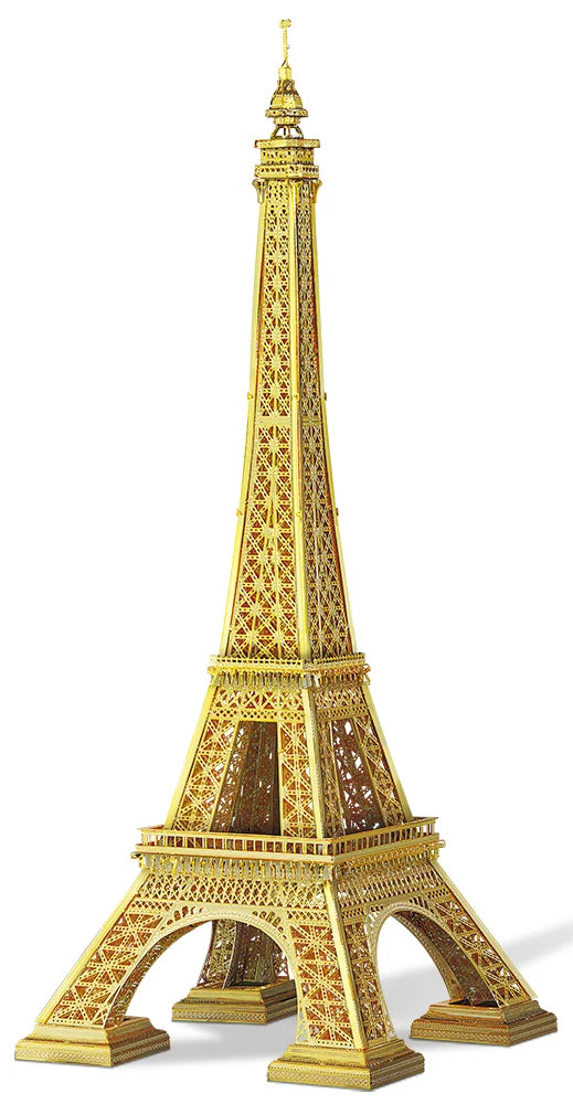 Piececool 3D Metal Puzzles Eiffel Tower 8.66inch Model Building Kits DIY Jigsaw Gifts for Teen(Height:22cm)