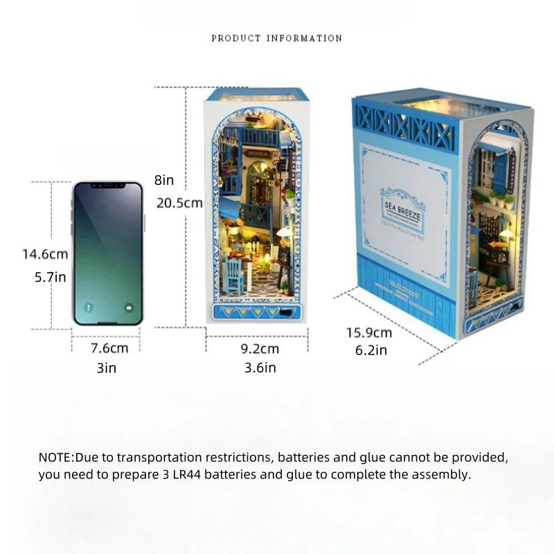 1pc,DIY Book Nook Kit,Assembly Model Kit,Bookshelf Decor,Home Decor Micro Model,The perfect gift for teenagers and adults