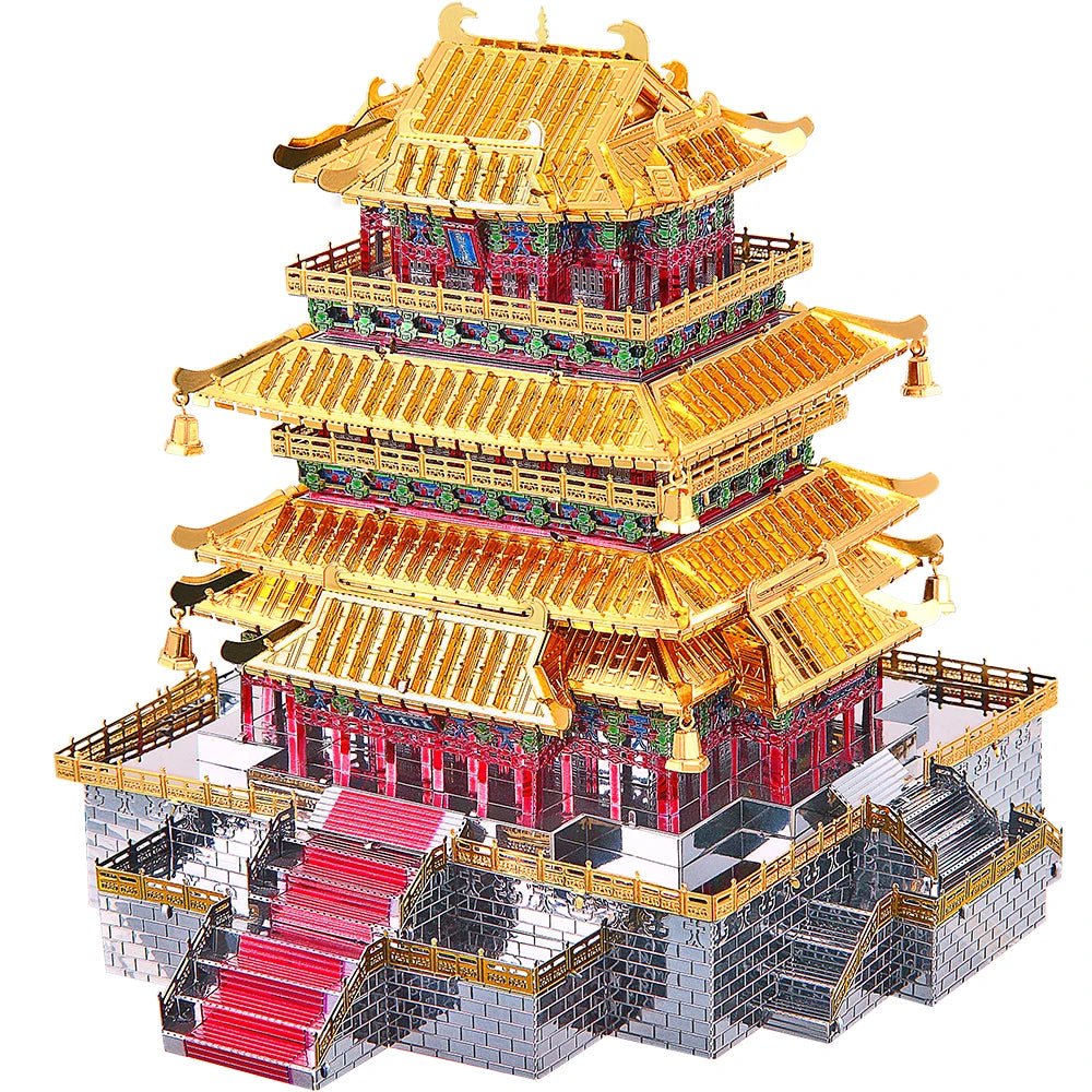 Piececool 3D Metal Puzzles GUANQUE TOWER Building Kits Model Kits DIY for Adult Teen Brain Teaser Best Gifts