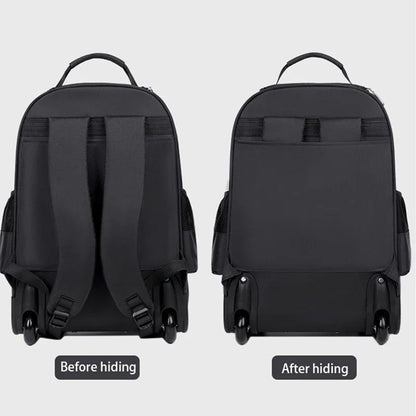 Backpack Large Capacity Mute Wheel Pull Bar Backpack Multifunction Travel Backpack Students Schoolbag Luggage Bag
