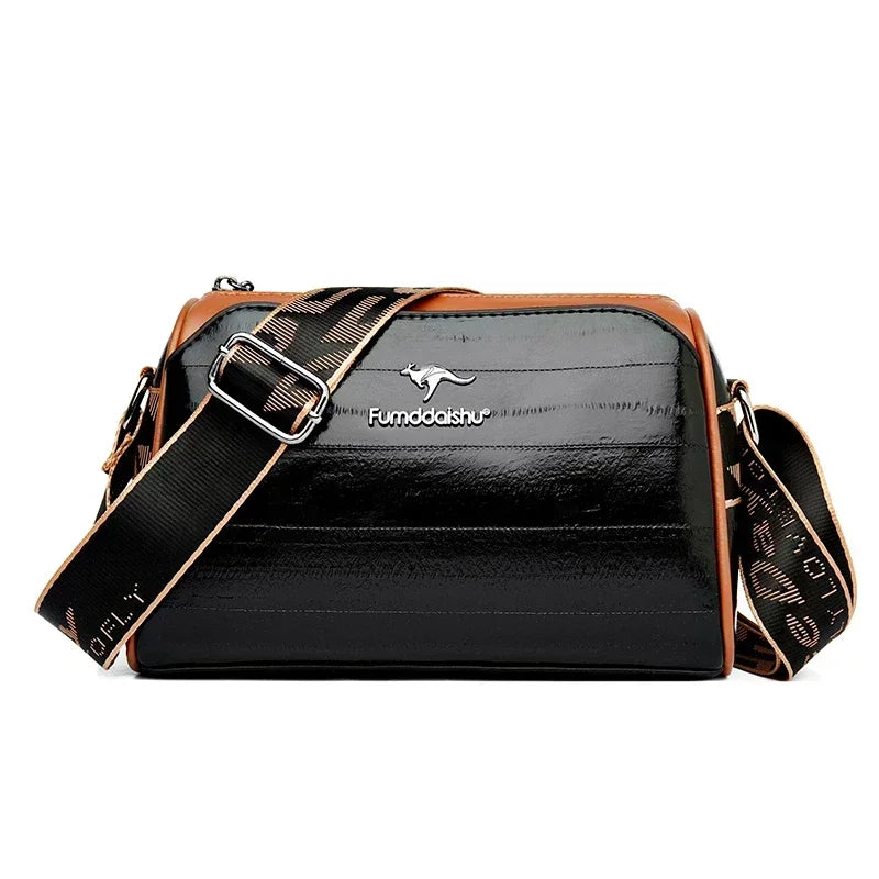 High Quality Soft Leather Shoulder Bags For Women Luxury Designer Black Purses Crossbody Bag Ladies Messenger Commute Sac A Main