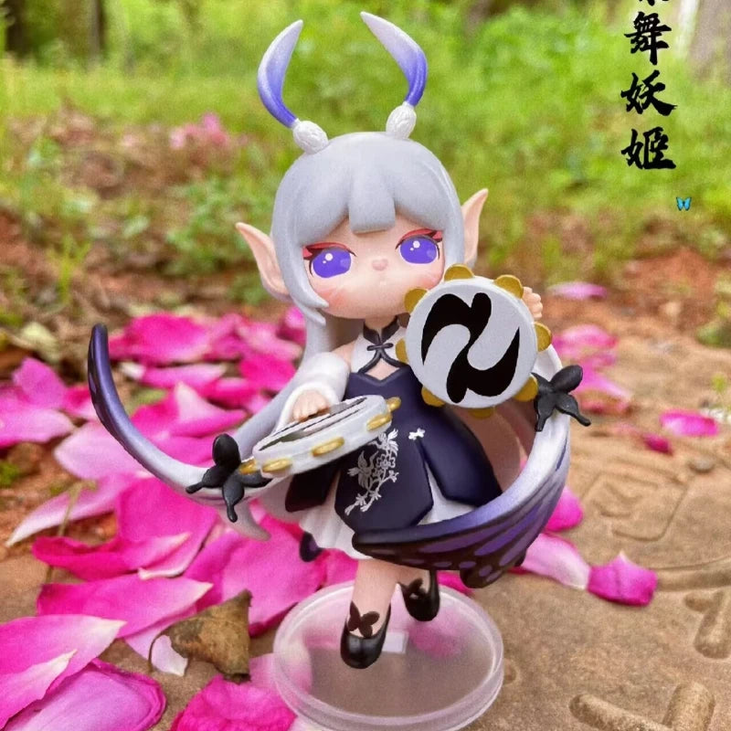 Suri Peach Blossom Nine Elves Series Blind Box Dolls Action Figure Toys Elfin Children Robotime Cartoon Decor Toys Birthday Gift