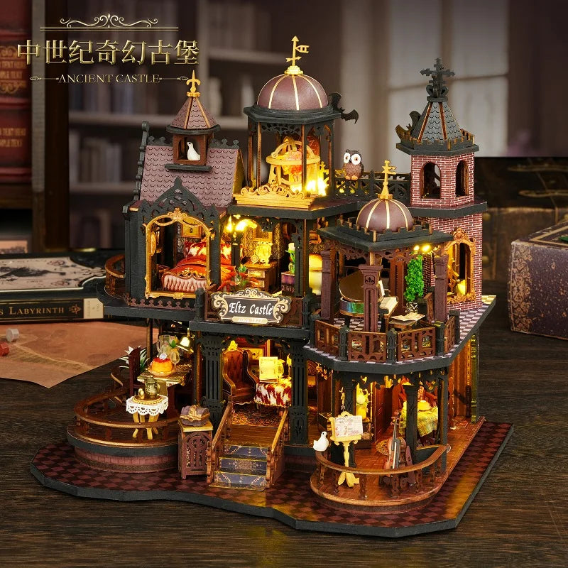 New DIY Edinsburg Castle Miniature Kit - Handcrafted 3D Book Nook Model, Creative Christmas & Black Friday Gift Idea