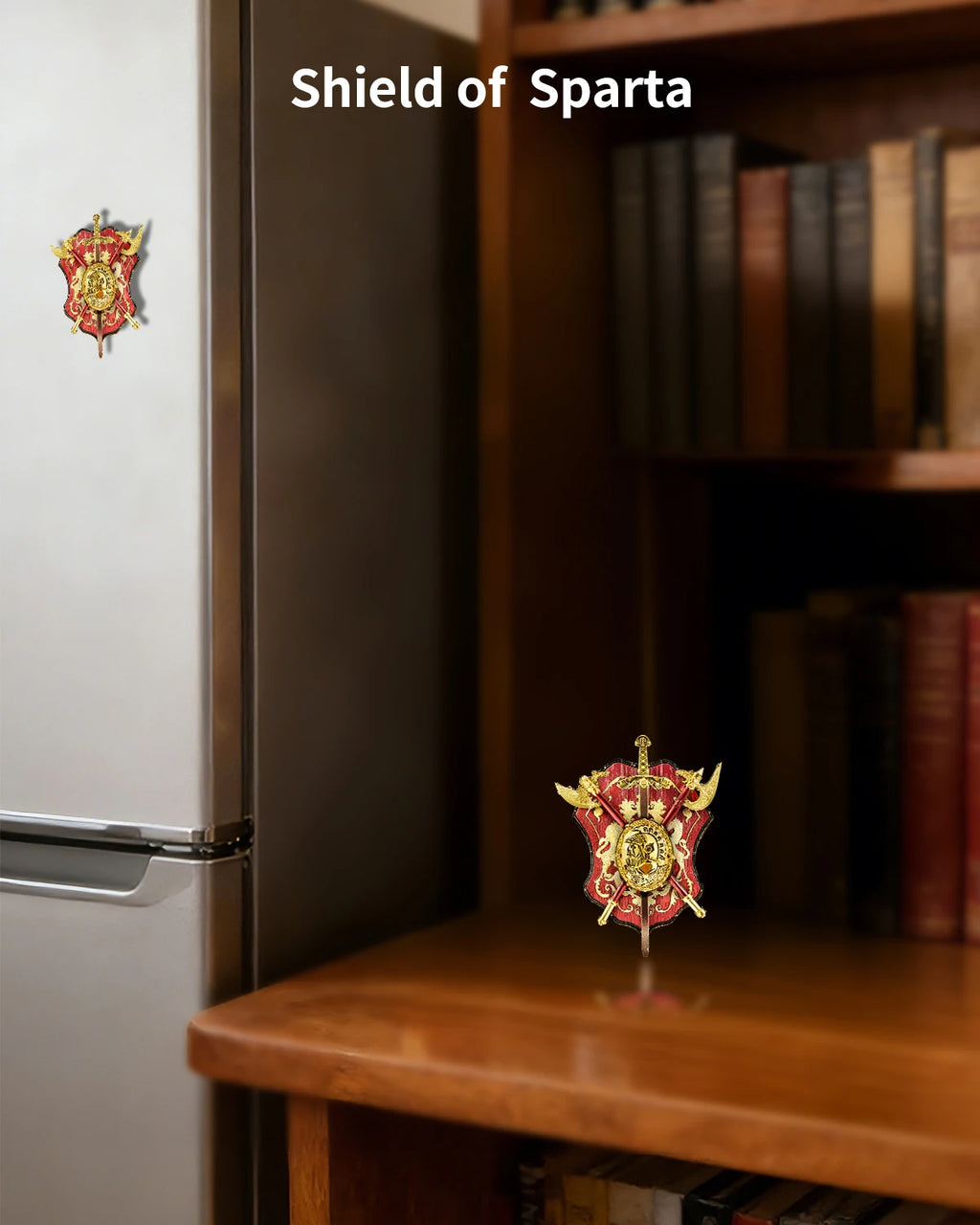 Piececool 3D Metal Model Kits Shield of Sparta 3D Metal Puzzles for Adult to Build Jigsaw Diy Kit for Home Decoration