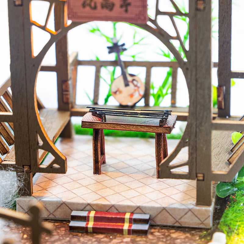 New Arrival Vintage Courtyard Miniature Building Model - Large Wooden Villa DIY Craft, Creative Gift for Christmas Halloween