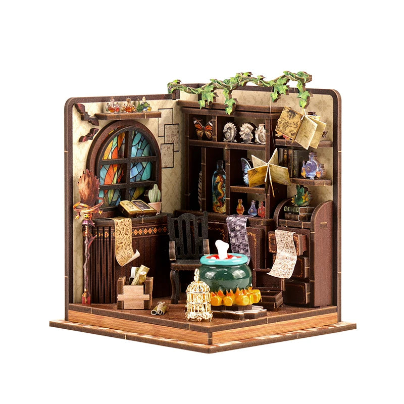 New DIY Miniature Apothecary Workshop Model House - Wooden Craft Kit, Micro Scene Decor, Christmas & Black Friday Gift