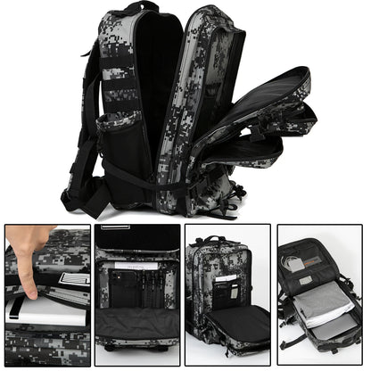 50L Tactical Backpack survival Bag Hunting MOLLE Backpack GYM For Men EDC Outdoor Hiking Rucksack Witch Bottle Holder