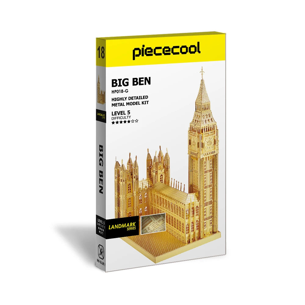 Piececool 3D Metal Puzzle Model Kits Big Ben Building Kits DIY Toy for Teens Best Birthday Gifts