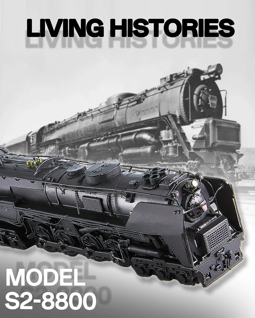 Piececool 3D Metal Puzzles Class S-2 Locomotive DIY Kit Jigsaw Assembly Model Kits for Home Collection