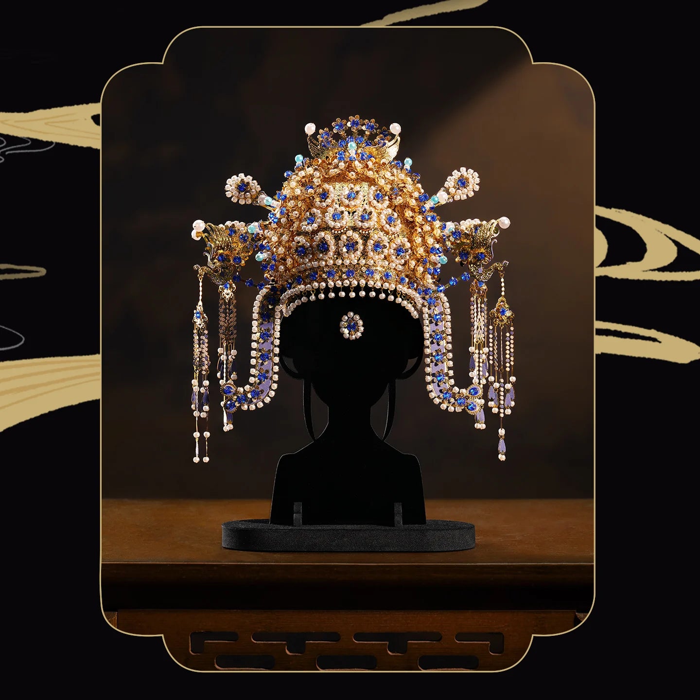 Piececool 3D Metal Model Kits for Adult 3D Metal Puzzles Sui Dynasty Gilt Phoenix Crown with Floral Diadem for Home Decoration