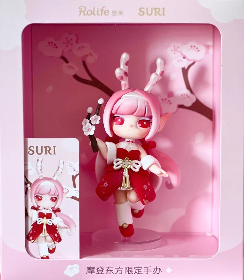 Suri Peach Blossom Nine Elves Series Blind Box Dolls Action Figure Toys Elfin Children Robotime Cartoon Decor Toys Birthday Gift
