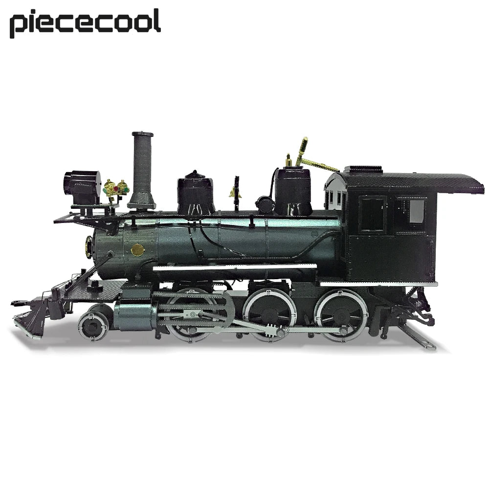 Piececool Model Building Kits Metal Puzzle 3D Mogul Locomotive DIY Train Toys Jigsaw Set Birthday Gifts & Home Decoration
