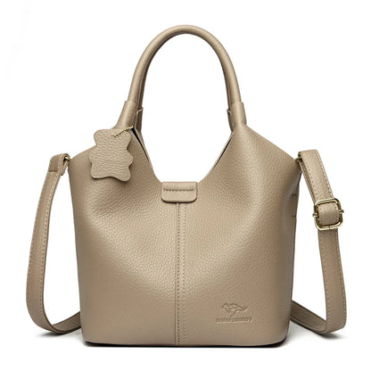 Soft Leather Handbags for Women Vintage Shoulder Bag Luxury Designer Ladies Large Capacity Bags Sac A Main