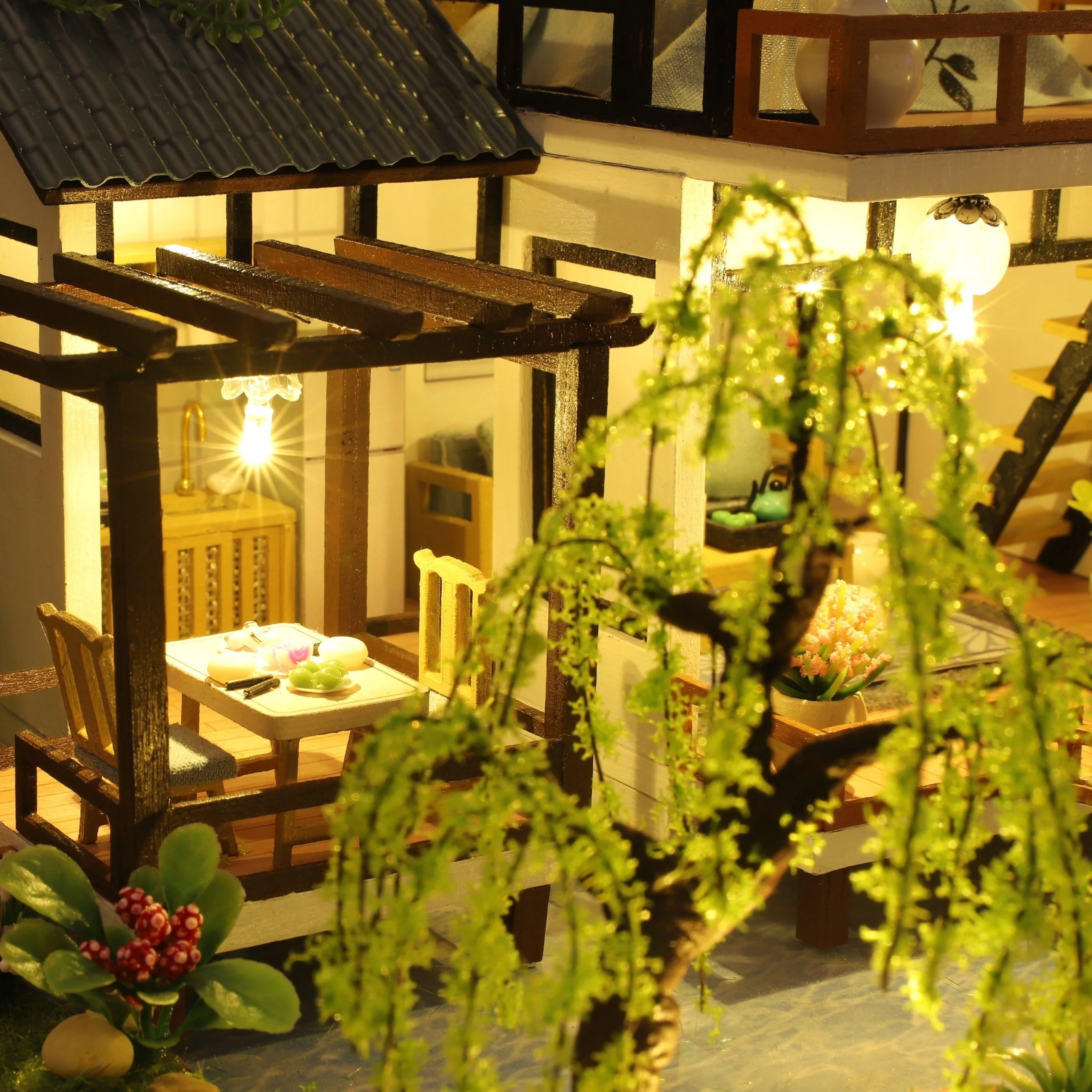 1pc,Diy Wooden Doll House,Assembly Model Kit,3d Puzzle, Birthday Christmas Gifts for teenagers and adults,Home Decor Micro Model