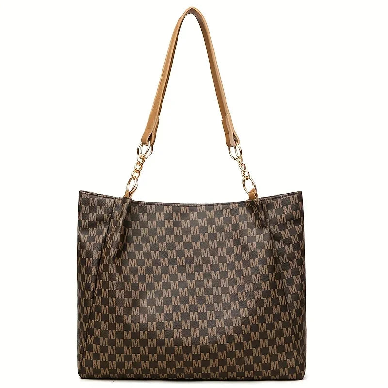 New Large Capacity Tote Bag Vintage PU Leather Shoulder Bag Women's Premium Versatile Casual Bag Women's Armpit Bag Niche Design