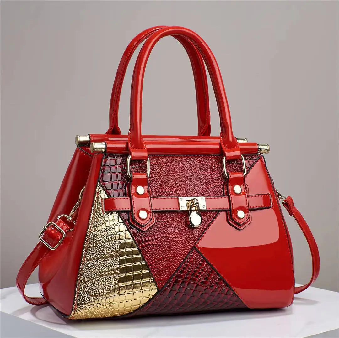 Fashionable New Women's Handbag Light Luxury Texture Lizard Pattern Colored Single Shoulder Bag Brand Trendy Crossbody Bag Women