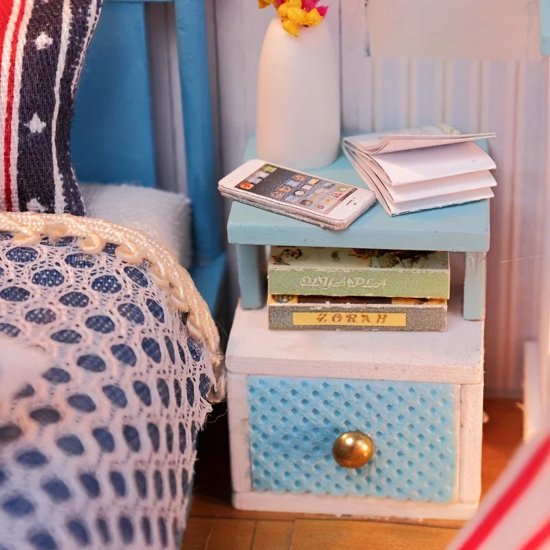 1pc,Diy Wooden Doll House,Assembly Model Kit,3d Puzzle, Birthday Christmas Gifts for teenagers and adults,Home Decor Micro Model