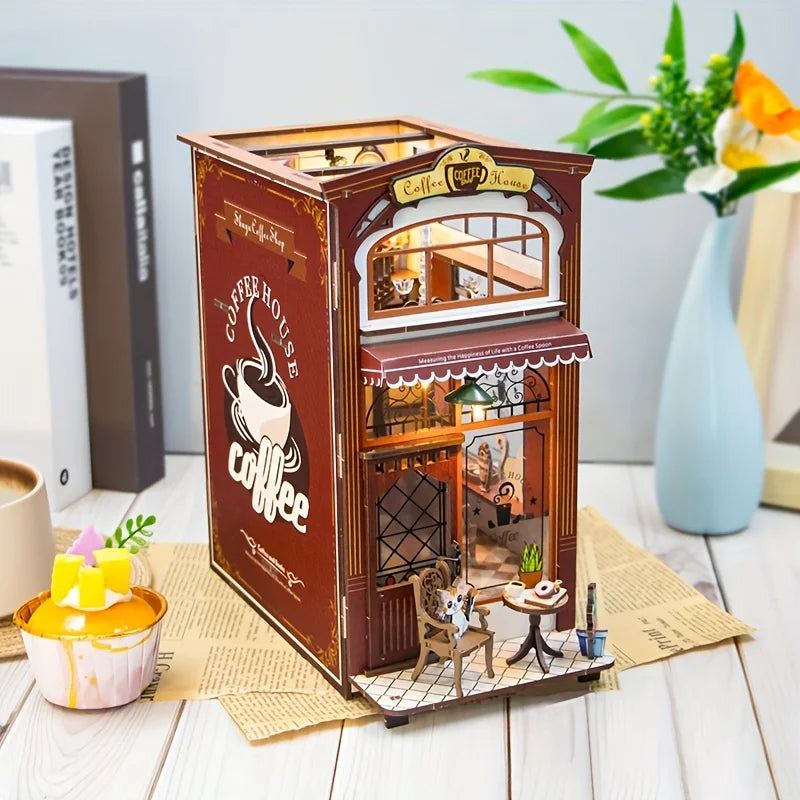 1pc,DIY Book Nook Kit,Assembly Model Kit,Bookshelf Decor,Home Decor Micro Model,The perfect gift for teenagers and adults