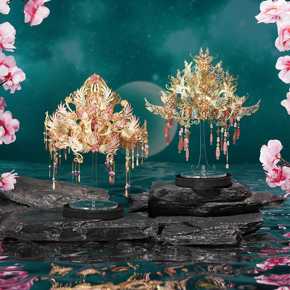 Piececool Metal Model Kits Lovely Flower Crown 3D Puzzles DIY Craft for Home Decoration Jigsaw Christmas Gifts