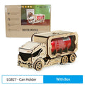 URY 3D Wooden Puzzle Retro Wine Rack Truck for Kids Adult DIY Assembly Model Toy Craft Kits Desktop Decoration Christmas Gift