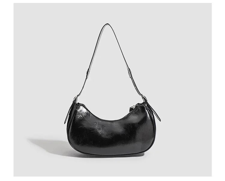 Korean Style High-end Feely2k Spicy Girl Underarm Bag 2024 New Street Trendy Cool Motorcycle Bag Fashionable Versatile Shoulder
