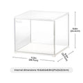 ROBOTIME Rolife Clear Display Case Portrait Size with Front Door Stackable Design Dust Proof Showcase for Miniature Houses