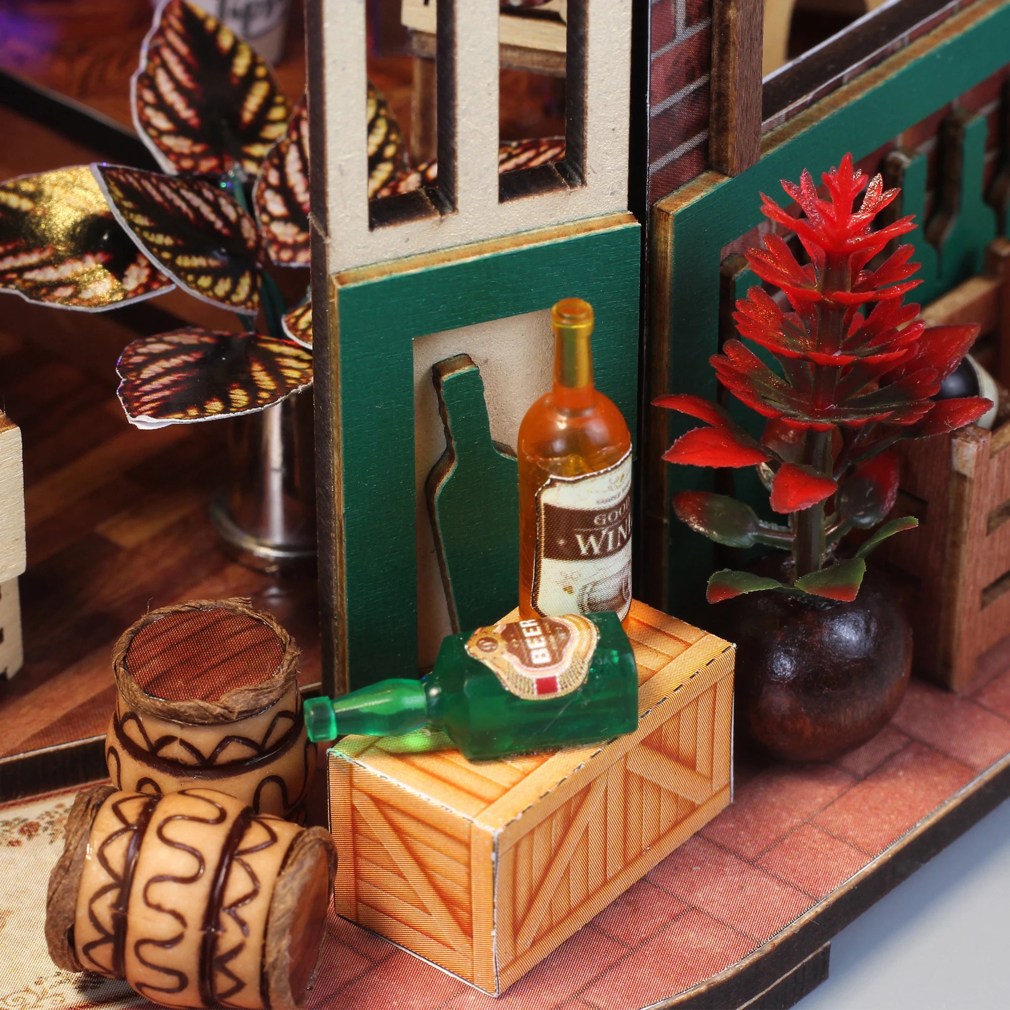 DIY Beer Bar Craft Kit – Handmade Micro House Model Christmas Gift for Adults, Creative Dollhouse Decor (Assembly Required)