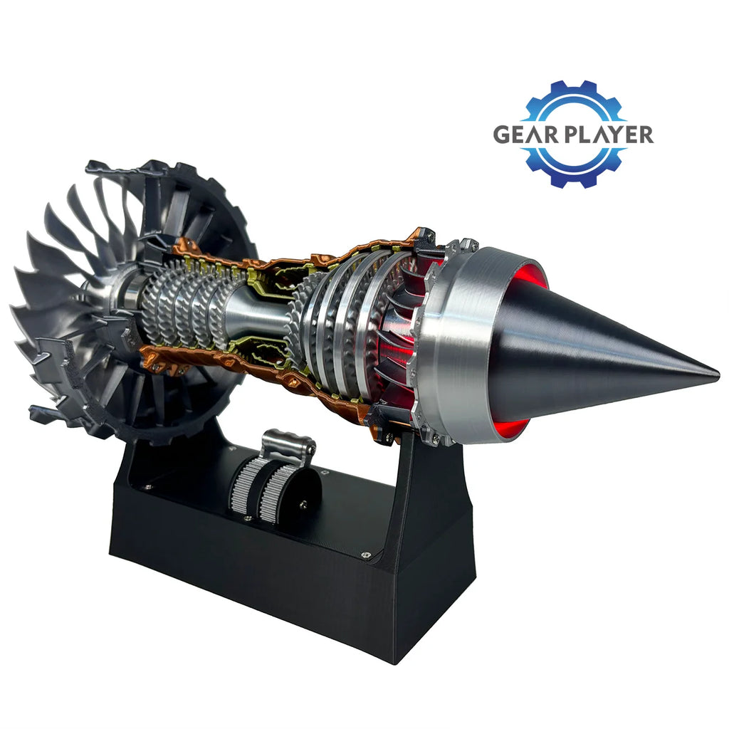 Turbojet Engine Model Kit Adjustable Speed Tail Flame Simulation for DIY Assembly and Science Projects