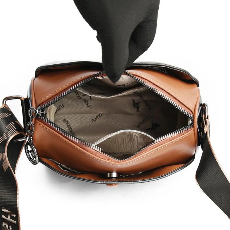 High Quality Soft Leather Shoulder Bags For Women Luxury Designer Black Purses Crossbody Bag Ladies Messenger Commute Sac A Main