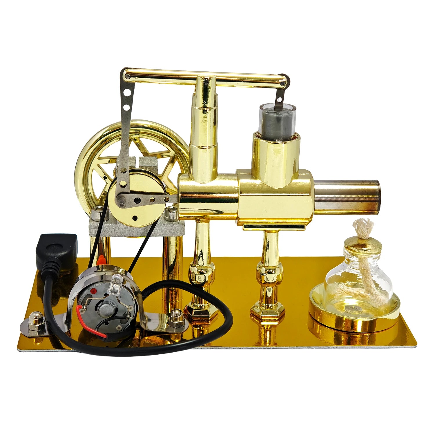 Hot Air Single Cylinder Stirling Engine Generator Physics Popular Science Production Invention Collection Toy